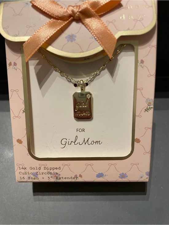 a new day Jewelry - A New Day 14k gold-dipped “Girl Mom” pendant necklace 16 inch + 3” Extender New